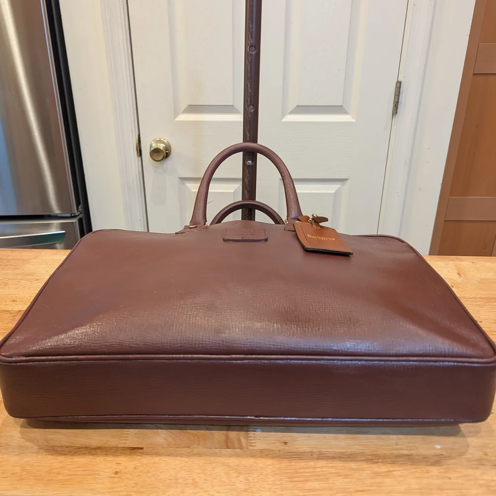 Burberrys Leather Business Bag EUC